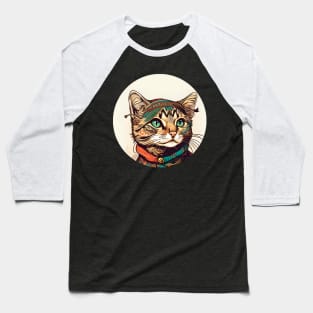 Boho Cat Lover Trending Style Baseball T-Shirt